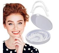 kpquahom Juego de prótesis dentales Dientes artificiales blanqueamiento dentaduras Carillas Dientes blancos Prótesis de silicona Dientes falsos Frenillos