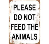 KPSheng Letrero de metal vintage con texto en inglés "Please Do Not Feed The Animals", para interiores y exteriores, para el hogar, la oficina, el trabajo, 12 x 16 pulgadas