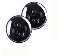 Kpuwers Faros Principales 80W Negro 7" Coche La Linterna LED Montaje Faros Redondos 7 Pulgadas Para Land Para Rover Para Defender Faro Delantero(2 piece Headlight B)