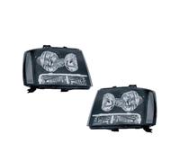 Kpuwers Faros Principales Luces LED Para Camiones Conjunto Faros Delanteros Lámpara Frontal DRL Señal Giro Para Chevrolet Para Tahoe 2007-2013 Faro Delantero(Black Transparent)
