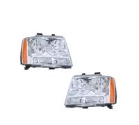 Kpuwers Faros Principales Luces LED Para Camiones Conjunto Faros Delanteros Lámpara Frontal DRL Señal Giro Para Chevrolet Para Tahoe 2007-2013 Faro Delantero(White and Amber)