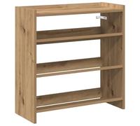 KPWENFBSL Zapatero de roble Artisan, 60 x 25 x 62 cm, pequeño, de madera, zapatero estrecho con compartimentos, para entrada de casa, pasillo y trastero