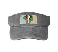 KPXXAQT Bandera de Santo Tomé y Príncipe map03 con estampado de playa y piscina con cierre de hebilla ajustable, sombrero clásico de moda casual para hombres y mujeres, gris, Talla única