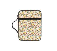 KPXXAQT Bolsa de almacenamiento versátil para la Biblia con estampado de margaritas y mariposas para adultos, funda suave impermeable para regalo