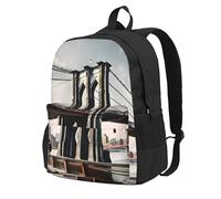 KPXXAQT Brooklyn Bridge S Print - Mochila unisex de viaje, resistente al agua, escapadas de fin de semana, aventuras al aire libre