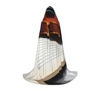 KPXXAQT Capa con capucha con estampado de libro de violín, disfraz de carnaval para festivales, celebraciones, fiestas temáticas