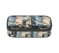 KPXXAQT Estuche para lápices de gran capacidad con diseño histórico del puente de la Torre Vieja de Londres, para escuela, universidad, viajes, estudiantes, adolescentes y adultos