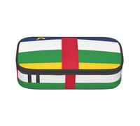 KPXXAQT Estuche para lápices de gran capacidad con estampado de bandera de África Central, para escuela, universidad, viajes, estudiantes, adolescentes y adultos