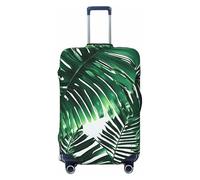 KPXXAQT Funda protectora elástica universal para maleta, almacenamiento de equipaje, viaje de negocios, diseño de hojas de plátano y palmera tropical, Black, M, Equipaje de mano