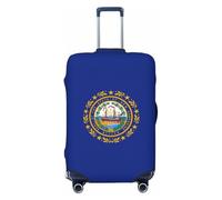 KPXXAQT Funda protectora universal elástica para maleta, almacenamiento de equipaje, viaje de negocios, diseño de bandera del estado de New Hampshire, Black, S, Equipaje de mano