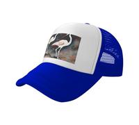 KPXXAQT Gorra de béisbol de malla transpirable con dos grullas japonesas volando con estampado tradicional con protección UV, para festivales al aire libre, viajes, deportes, azul, Talla única