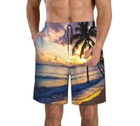 KPXXAQT Impresionantes pantalones cortos de playa con estampado de Jamaica, de secado rápido, elegantes, cómodos para vacaciones de verano, blanco, L