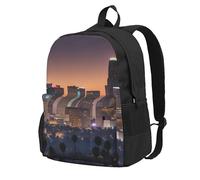 KPXXAQT Mochila unisex de viaje con estampado de horizonte de Los Ángeles, resistente al agua, escapadas de fin de semana, aventuras al aire libre