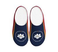 KPXXAQT Pantuflas unisex con estampado de bandera del estado de Mississippi, para adultos, antibolitas, lavables, para invitados y uso diario