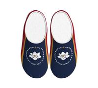 KPXXAQT Pantuflas unisex con estampado de bandera del estado de Mississippi, para adultos, antibolitas, lavables, para invitados y uso diario