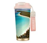 KPXXAQT Taza de acero inoxidable con estampado de isla de Cuba, taza de café, viajes, oficina, aventuras al aire libre, taza de viaje