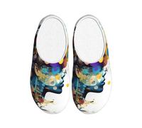 KPXXAQT Zapatillas de interior unisex con estampado de cerebro de inteligencia artificial, antibolitas, lavables, para invitados y uso diario