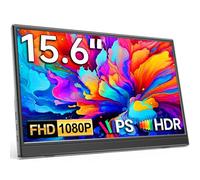KQC - Monitor portátil de 15.6 pulgadas 1080P FHD IPS Monitor de viaje ultra delgado USB-C HDMI con soporte, extensor de visualización de bisel cero para laptop, Mac, teléfono, PS, Xbox, Switch Gaming