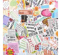 KQDRAVINE 100 Pegatinas con Frases Motivadoras en Alemán, Stickers Inspiradores, Vision Board, Bullet Journal, Agenda, Laptop y DIY