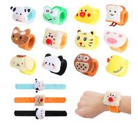 KQDRAVINE 12 Piezas Pulseras de Chasquido Animales Pulsera a Presión Regalos para Fiestas Pulsera Aplaudidora Pequeños Regalos Niños Niñas para Fiestas de Cumpleaños y Celebraciones Festivas