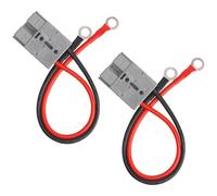 KQDRAVINE 2 Conectores con Cable para Enchufe Anderson,Conector Batería 50A600V Conector Carretilla Elevadora con Junta Tórica de 12 AWG para Automóviles Caravanas y Carretillas Elevadoras Motocicleta