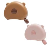 KQDRAVINE 2 Piezas Cinta Metrica Corporal con Botón Retráctil, 150 Cm Doble Cara Cinta Medir Cuerpo con Cierre Magnético, Metro Costura para Medidas Corporales y Coser, Rosa, Marrón