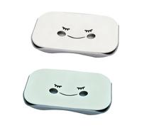 KQDRAVINE 2 Piezas jabonera con Drenaje, Caja de jabón para Lavabo Soap Holder para baños y cocinas (15,2 x 10,8 cm)