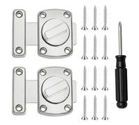 KQDRAVINE 2 Piezas Pestillo Puerta con Tornillos y Destornillador, Ccerrojo Puerta para Diversas Puertas, Ventanas y Armarios