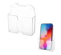 KQDRAVINE 2 Soporte Movil, Soporte para Movil con Orificios para la Recepción de Cables de Datos, Mobile Phone Holder con Adhesivos y Tornillos, Aptos para Dormitorios y Salones