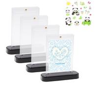 KQDRAVINE 4PCS Magnetic protector cartas 35PT, Hay 4 Stands, Porta tarjetas magnético, Caja expositora de tarjetas para Magic, MTG, Deportes, Béisbol, Fútbol, Tarjetas de estrellas