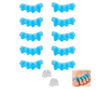 KQDRAVINE 5 Pares de Separador Dedos Pie de Silicona, Utilizados para Corregir el Hallux Valgus, Separadores de Dedos, Espaciadores de Dedos, Talla Universal Adecuada para Hombres y Mujeres Azul