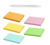 KQDRAVINE 500 Notas Adhesivas A7, Tarjetas Estudio de 7,4 x 10,5 cm con Sticky Notes, para llevar la Contabilidad, Aprender Palabras (5 Colores por Paquete)