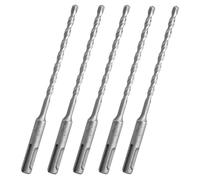 KQDRAVINE Brocas Sds de 3 Piezas con Mango Redondo de 6 mm x 160 mm y Broca para Mampostería de 2 Piezas con Mango Cuadrado de 6 mm x 200 mm con 4 Filos de Carburo Ideal para Taladrar en Piedra
