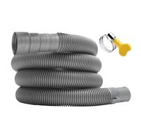 KQDRAVINE Extensión para lavadora, manguera de desagüe plegable para autocaravanas con adaptador ajustable, manguera de desagüe compacta para lavadoras universales, caravanas, 2 m