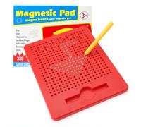 KQDRAVINE Juego magnético para niños, tablero de dibujo magnético, bola de acero, tablero de dibujo con lápices magnéticos, juguete magnético, juguete educativo para niños a partir de 3 años, 21,5 x