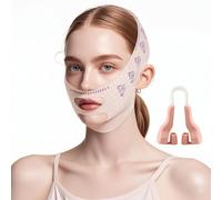 KQDRAVINE V Mascarillas Faciales, Beauty Face Sculpting Sleep Mask V Line Lifting Mask Reutilizable Doble barbilla Reductor Facial Adelgazamiento Cinturón para la flacidez de la piel facial mejora