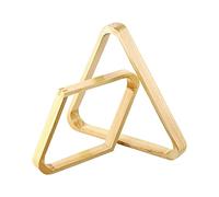 KQFCAZRE 2 Piezas Triángulo Organizador Billar Dos Tipos Soporte Bolas Madera Pulida Diseño Elegante Accesorios Mesa Adecuado para Clubes Hogar Familiar, marrón