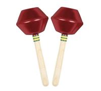 KQFCAZRE 6 Piezas Maraca de Aluminio Ligero Maracas de Arena Sonido Claro Agitador Percusión para Niños, Sing-Along, Fiestas, Rojo