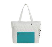 KQFCAZRE Bolsa de Pickleball para Gimnasio Y Tenis con Espacio para Zapatos Secos/húmedos Y Bolsillo de Malla Adecuada para Viajes Paseo Partidos Deportivos, Blanco