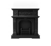 KQFCAZRE Chimenea Casa Muñecas Victoriana Chimenea con Repisa Elegante coración para Coleccionistas, Maquetistas, Dioramas, Negro