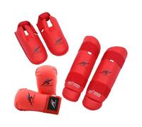 KQFCAZRE Conjunto de Equipamiento para Sparring de Kárate: Guantes de Boxeo, Espinilleras, Almohadillas de Golpeo, Saco de Boxeo, Guantes para Entrenamiento, E, XL