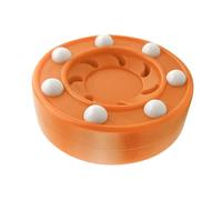 KQFCAZRE Disco de Hockey, Pelota de Entrenamiento para Suelo, Rollo de Hielo Multifuncional para Calle, Pelota Plana para Juegos, Deportes Al Aire Libre, Naranja