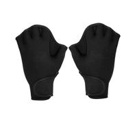 KQFCAZRE Guantes de Natación con Palmeada para Entrenamiento Acuático con Neopreno Flexible Transpirables Cómodos Adecuados para Entrenamiento, Negro, L