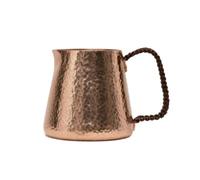 KQFCAZRE Jarra Cobre Asa Lateral Jarra Martillada Boca Ancha Accesorio Té, 500cc, Copa Pública De Fondo Ancho Con Mango De Cobre
