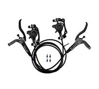 KQFCAZRE Kit de Freno Hidráulico para Bicicleta de 2 Piezas, Pinza de Disco, Palanca de Aleación de Aluminio, Adaptador de de Aceite, Apto para Bicicl, Negro R Delantero L Trasero