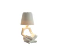 KQFCAZRE Luz Lectura Ligera Lámpara Figura Humana Ahorra Espacio Lámpara Lector Sentado para Dormitorio, Dorado