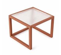 KQFCAZRE Mesa Parte l Hogar Muñecas Transparente Mesa Cuadrada Casa Muñecas Escala Mueble para Coleccionistas, Maquetas, Vino Tinto
