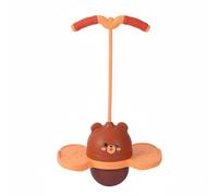 KQFCAZRE Pelota Saltadora con Mango Alta Elasticidad Pelota Rebotadora Infantil Resistente Juguete Activo para Niños, Guarría, Ejercicio, Hogar, Marrón, Dibujos Animados - Versión Normal