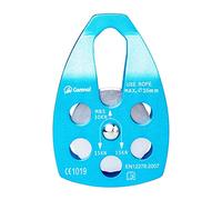 KQFCAZRE Polea Micro de Alta Resistencia para Escalada en Roca, Deslizador de Cuerda, Guía de Rodillo, Carga de 3000 Kg, Poleas de con Rodamientos, Azul