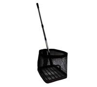 KQFCAZRE Recogedor de Pelotas de Tenis, Cesta de Almacenamiento de Acero Inoxidable con Asa Ajustable para Entrenamiento en, Negro